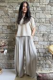 Cyril Crinkelle Wide Leg Pant Mocha